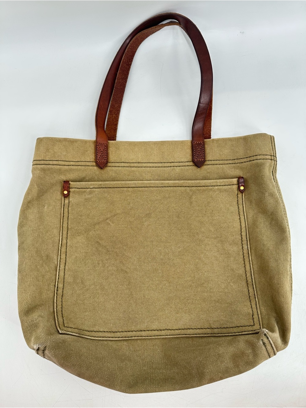 Madewell Army Green Canvas Tote Medium